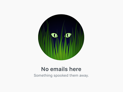 Empty Folder Message email empty states eyes grass illustration micro copy night predator spooky vector art
