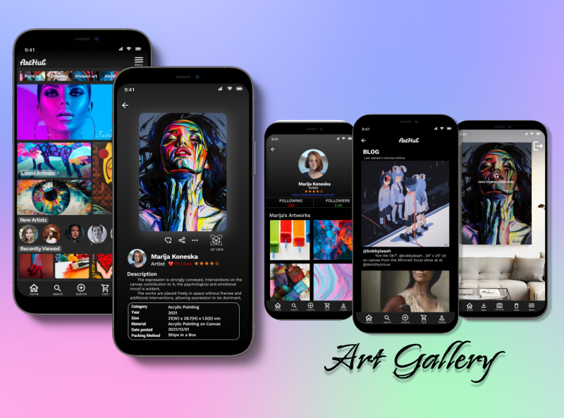 Art Gallery App by Balaji Ramesh on Dribbble