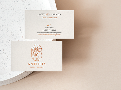 Antheia Business Card design bohemian branding business card design elegant feminine goddess graphic design illustration logo