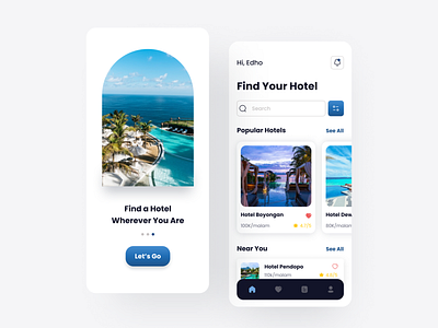 Hotel Booking App app booking branding design graphic design hotel illustration mobile ui ux vector