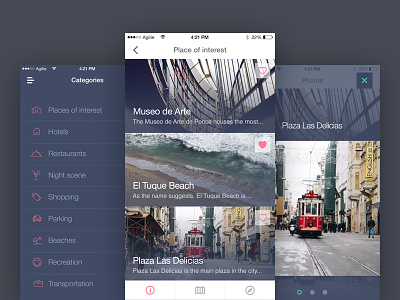 Travel Guide concept app design concept