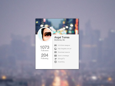 Mini Profile avatar cover design mini photo profile rebound ui