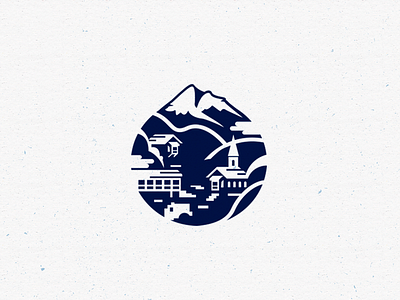 Dusserre Logomark alpes branding icon logo navy vector