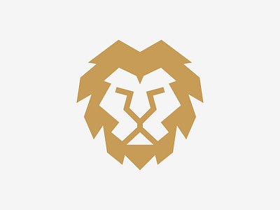 Lion's head hewan ilustrasi kepala singa logoicon simbul singa vektor