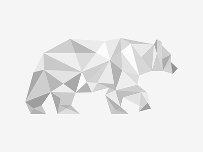 Polar Bear beruang beruang kutub hewan ice icon ilustrasi logo poligon vector