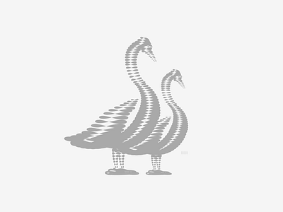 Duck abstrack duck fur icon ilustrations logo luxury unique vector