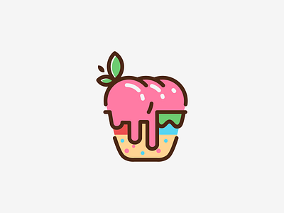 ice cream blue bar flat ice cream icon illustration logo vector