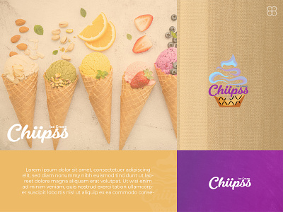 Chiipss Ice Cream Logo brand guideline brand identity branding design graphic design ice cream illustration indonesia logo sweet