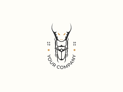 Beetle Head Bull Logo beetle brand guideline brand identity branding bull design graphic design head illustration indonesia logo vector