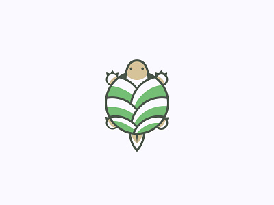 Cute Nature Turtle Logo