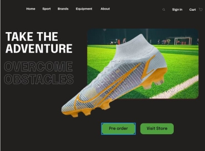 Football Store landing page branding product design ui ux web design