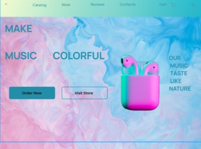 Airpods UI landing page design