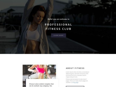 Fitness Web Design adobe xd copywriting figma htmlcss landing page template ui ux web design website