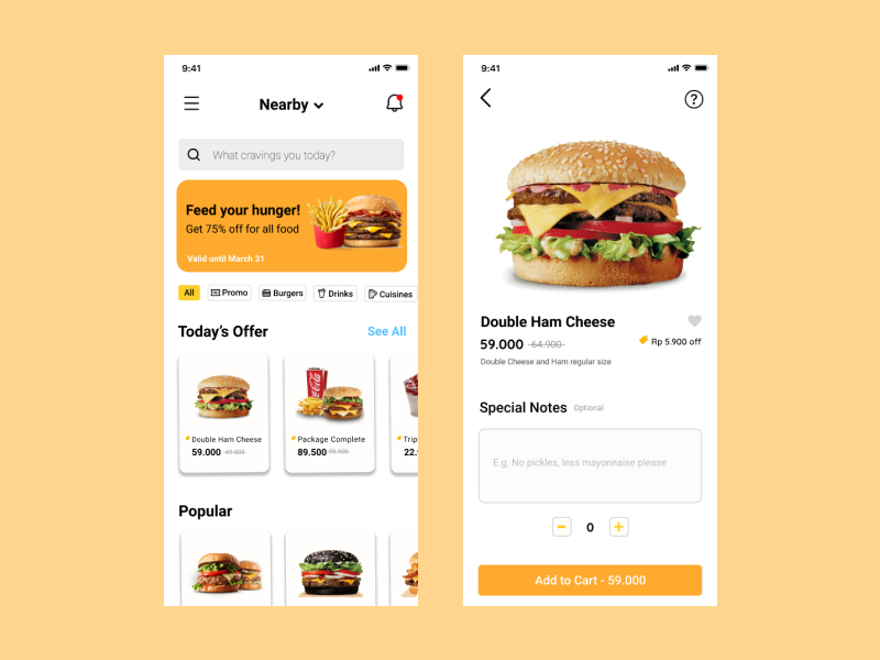 Fast Food Delivery App by Vee on Dribbble