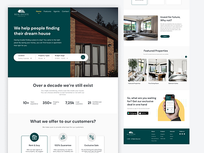 Real Estate Property Website agent design inspiration property real estate uiux user experience user interface web design website