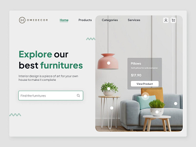 Homedecor - Furniture Website design furniture furniture website user experience user interface web design website