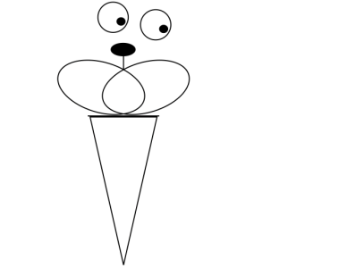 A bear eating gelato animal black and white design digital art gelato illustration logo