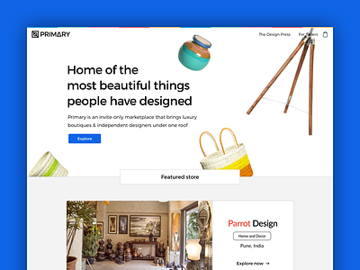 PRIMARY - Landing page beautiful boutiques design independent landing luxury marketplace page primary