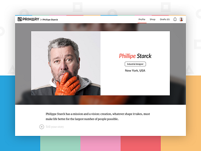 PRIMARY - Profile Editor (Rebound) boutiques design editor marketplace name page picture primary profile studio
