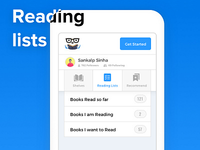 Reading lists interface on ShelfJoy (+ Desktop view) 🖥️📱 book category interface list profile reading recommend shelf shelfjoy shelves ui user