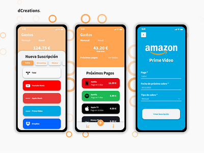 App Mobile UI UX Mis Suscripciones app design figma graphic design illustration mobile pwa ui ux