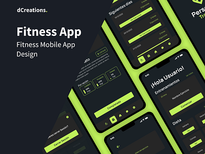 Fitness Mobile App - UX/UI Design app app design branding design figma graphic design mobile mobile app spors ui ux