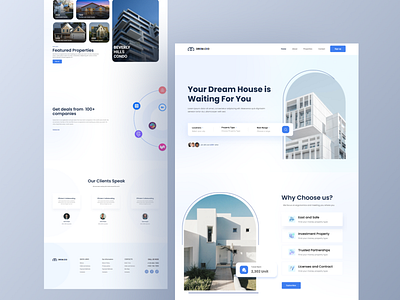 Real Estate UI Design | Home Page Design