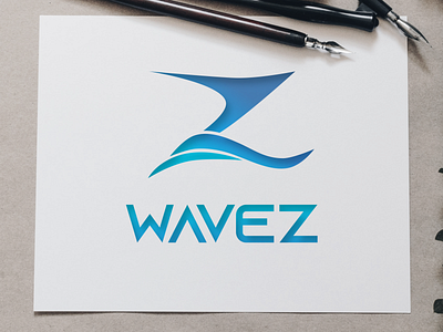 Wavez - Logo design branding design figma icon logo typography vector
