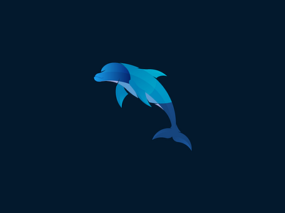 Dolphin Logo blues brand design identity logo