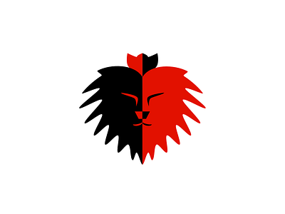 R&B Heart Lion King design graphic design logo vector