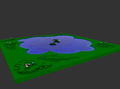 Voxel Pond 3d design