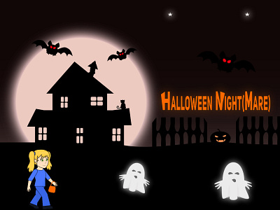 Halloween Night(Mare) 2d design illustration