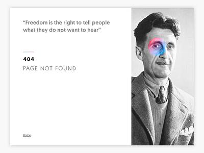 404 page 404 bw design geomanist george orwell photo web