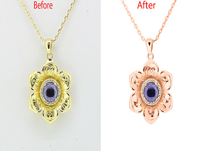 jewelry retouching and color change.
