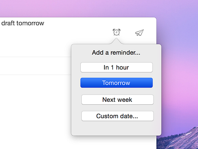 Add a reminder... app email mac mailapp reminder