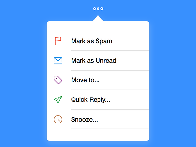 More Items Menu app concept email mac menu