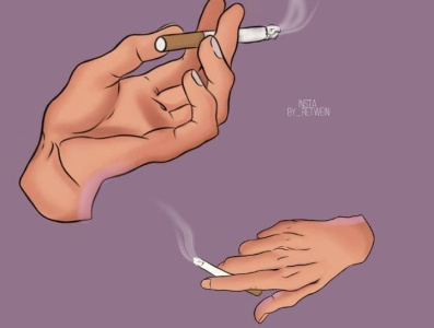 Smoking illustration vector