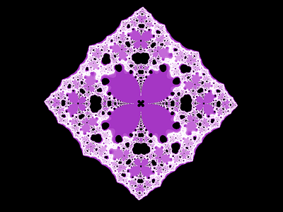 Square flower 2 design fractal illustration logo
