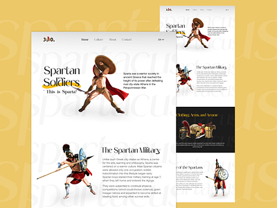 Spartan Landing Page 3d app design design graphic design illustration inspiration ui ui design user interface ux ux design web design