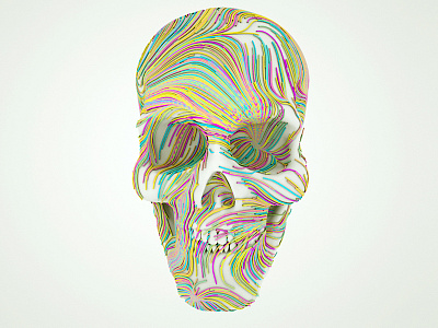 Everyday 17.06.2016 colorfull colours crazy lines octane pattern pink rainbow shape skull