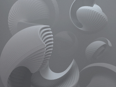Black and White abstract art black and white bw daily generative procedural spheres