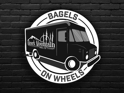 Ozark Mountain Bagel Truck bagels food truck illustration sticker