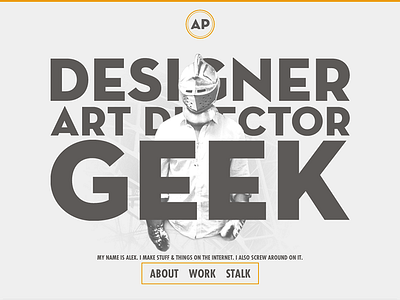 The Geek Designer v7 depth homepage portfolio typography web design