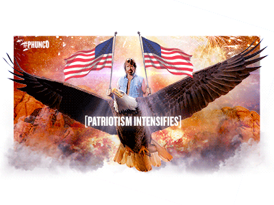 4th of July Celebration agency work america chuck norris eagles illustration july 4th
