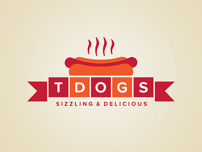 Tdogs Logo Concept 2 brand food hotdog identity logo
