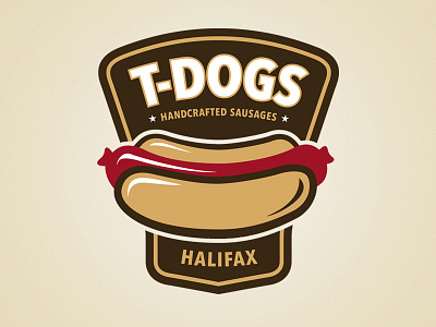 T-DOGS Final brand food hotdog identity logo