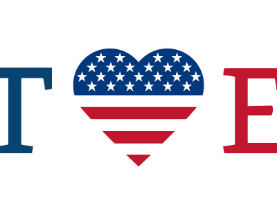 USA Heart brand identity logo patriotic