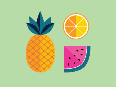 Fruity fruit illustration vector