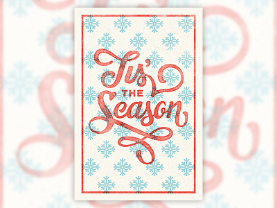 Christmas in July card christmas holiday lettering snowflake typography