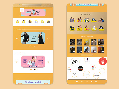E-commerce Shopping homepage app branding design e commerce graphic design minimal mockup shopping ui white yellow
